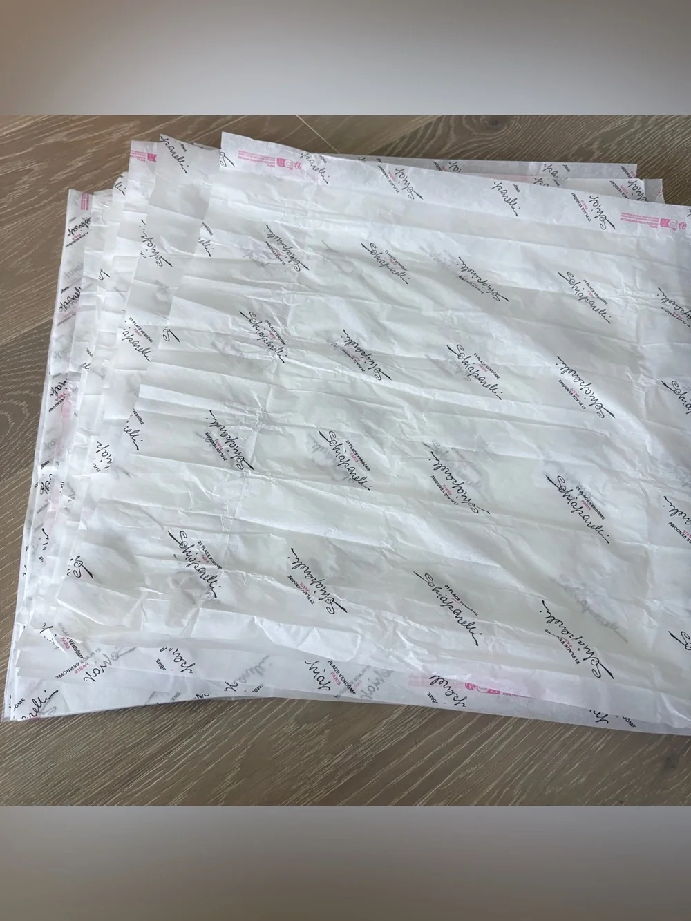 Schiaparelli White Tissue Paper and logo ribbon set